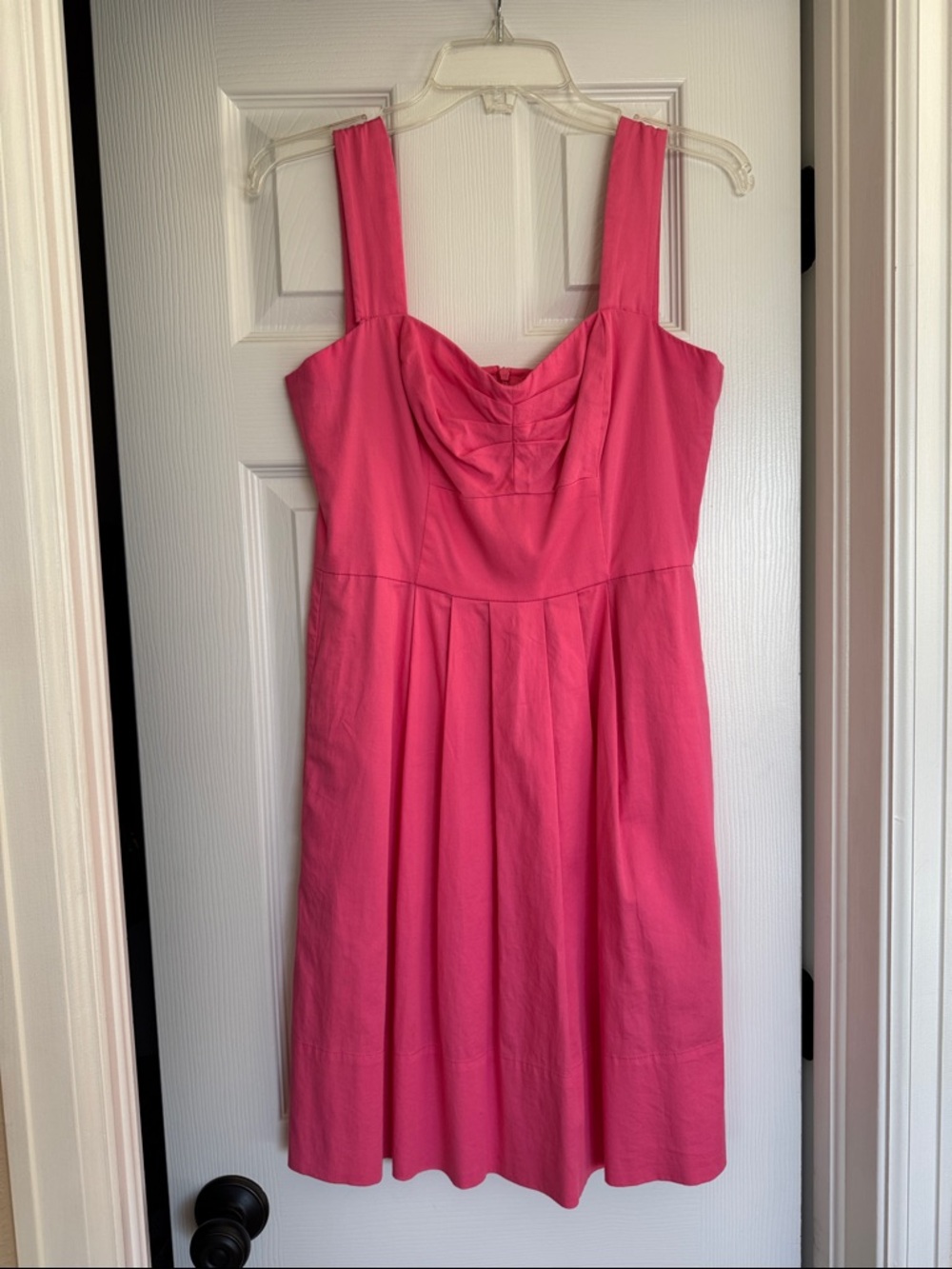Donna Ricco Hot Pink Sleeveless Sweetheart Midi Dress